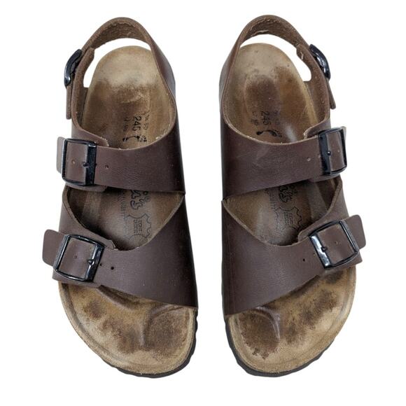 Birki’s Birkenstocks Milano Sandals Brown Birk Size EU 38 US Women’s 7 Cork - Picture 2 of 3